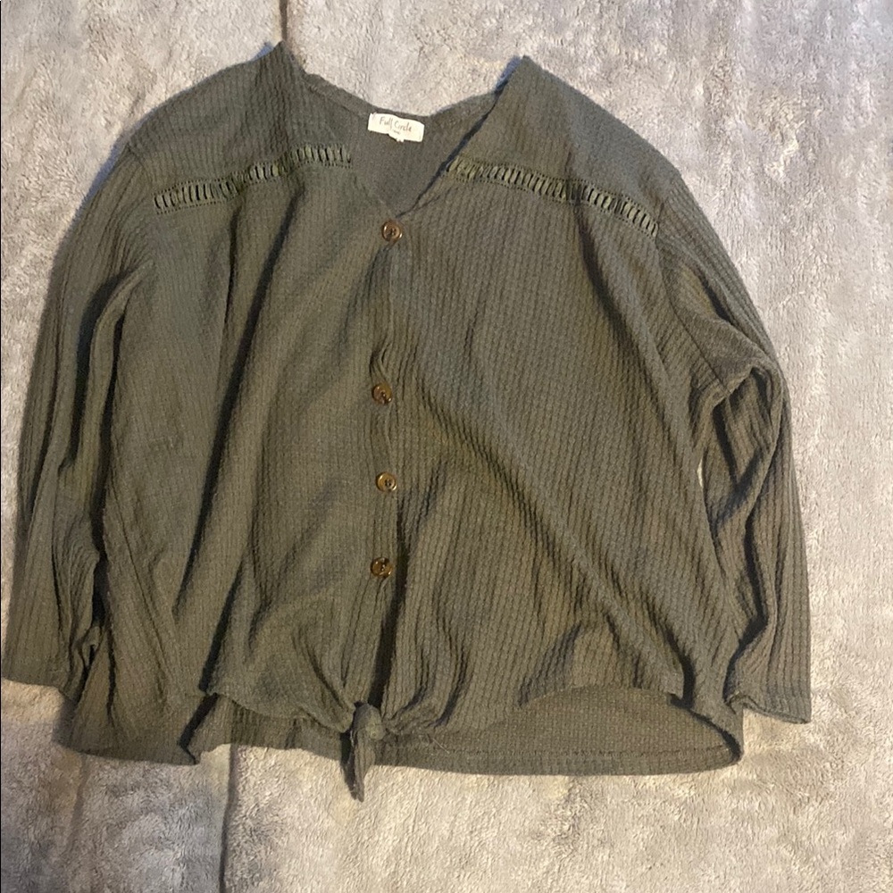 Olive Button Down Shirt